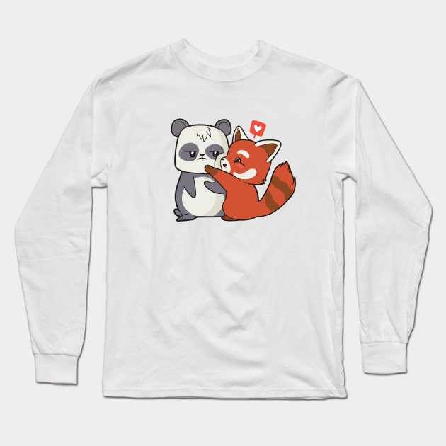 Cute Panda Long Sleeve T-Shirt by LR_Collections